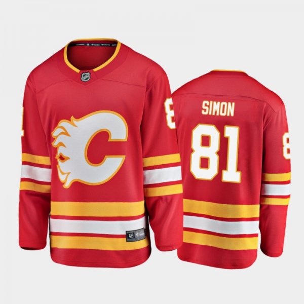 Calgary Flames Dominik Simon #81 Alternate Red 2020-21 Breakaway Player Jersey