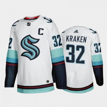 Men's Seattle Kraken #32 Away White 2021-22 Authentic Jersey