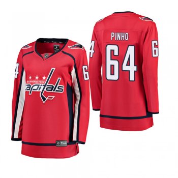 Women's Brian Pinho #64 Washington Capitals Home Breakaway Player Red Bargain Jersey