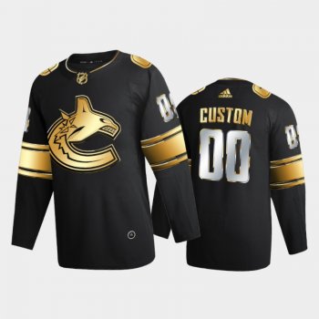 Vancouver Canucks Custom #00 2020-21 Golden Edition Black Limited Authentic Jersey