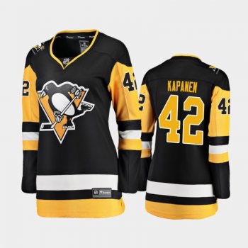 Women's 2020-21 Pittsburgh Penguins Kasperi Kapanen #42 Home Breakaway Player Jersey - Black