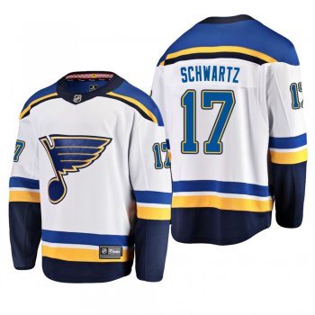 Men's St. Louis Blues Jaden Schwartz #17 Away White Breakaway Player Cheap Jersey