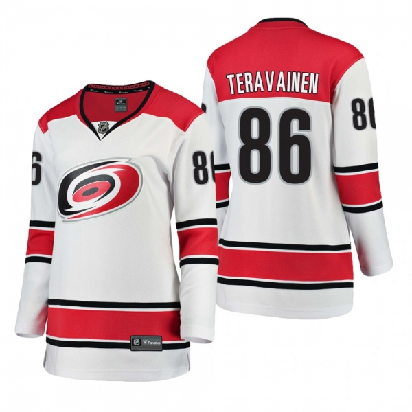 Women's Teuvo Teravainen Carolina Hurricanes Away White Breakaway Player Cheap Jersey