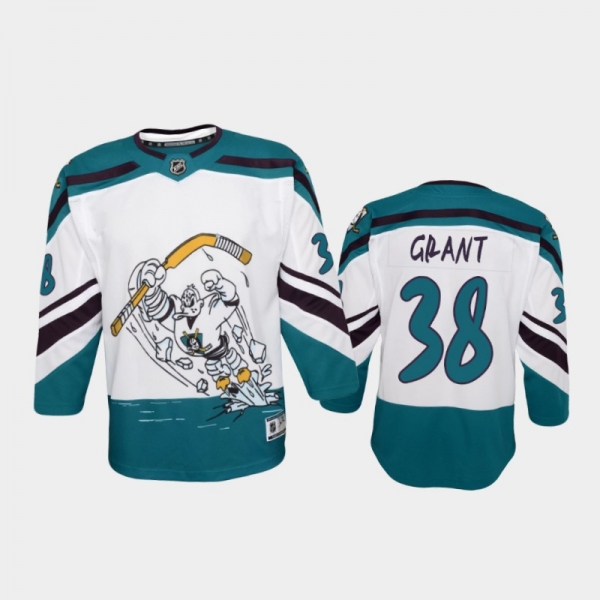 Youth Anaheim Ducks Derek Grant #38 Special Edition 2021 White Jersey