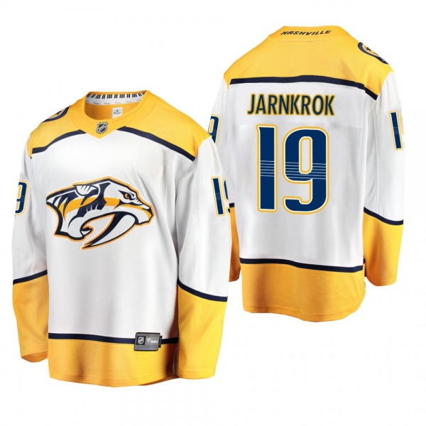 Men's Nashville Predators Calle Jarnkrok #19 Away White Breakaway Player Cheap Jersey