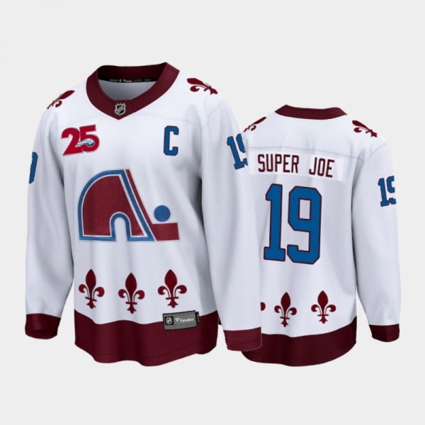 Men's Colorado Avalanche Joe Sakic #19 Special Edition Retired Player Nikename White Jersey