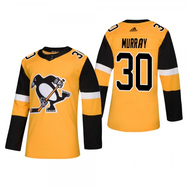 Men's Pittsburgh Penguins Matt Murray #30 2019 Alternate Reasonable Authentic Jersey - Gold