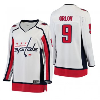 Women's Dmitry Orlov #9 Washington Capitals Away Breakaway Player White Bargain Jersey