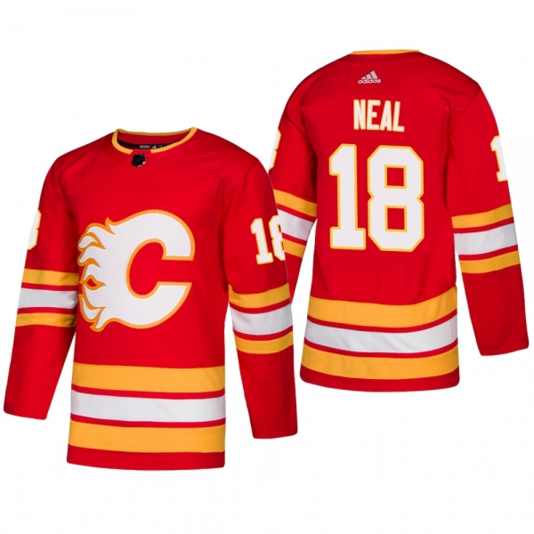 Men's Calgary Flames James Neal #18 2018-19 Alternate Reasonable Adidas Authentic Jersey - Red