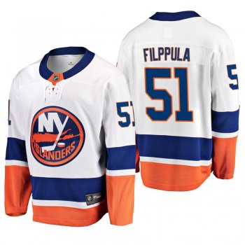 Men's New York Islanders Valtteri Filppula #51 Away White Breakaway Player Cheap Jersey