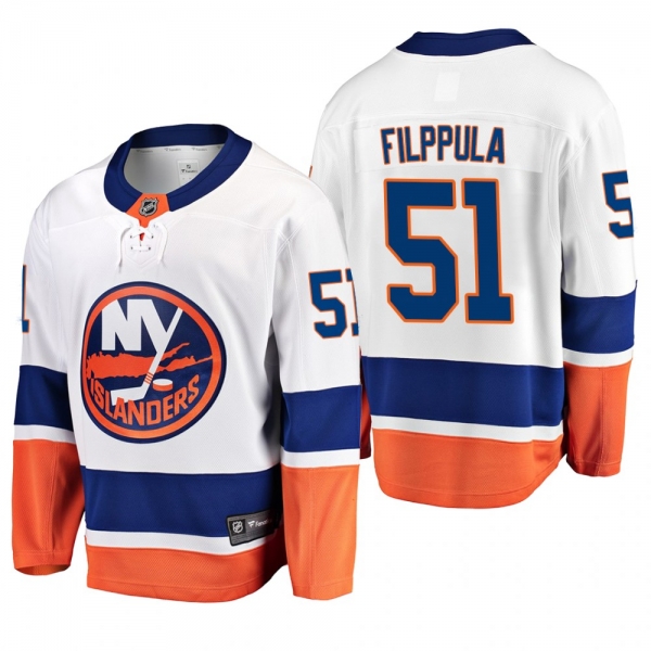 Men's New York Islanders Valtteri Filppula #51 Away White Breakaway Player Cheap Jersey