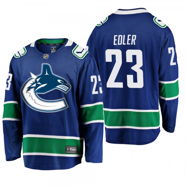 Vancouver Canucks Alexander Edler #23 Home Blue Breakaway Player Fanatics Branded Jersey