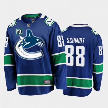 Vancouver Canucks Nate Schmidt #88 Home Blue 2020-21 Breakaway Player Jersey