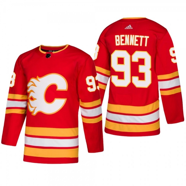 Men's Calgary Flames Sam Bennett #93 2018-19 Alternate Reasonable Adidas Authentic Jersey - Red