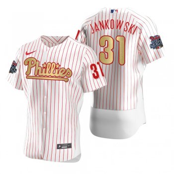 Men's Philadelphia Phillies Travis Jankowski Nike White Gold 2008 World Series Champions Jersey