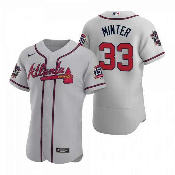 Atlanta Braves A.J. Minter Gray 2021 MLB All-Star Game Authentic Jersey