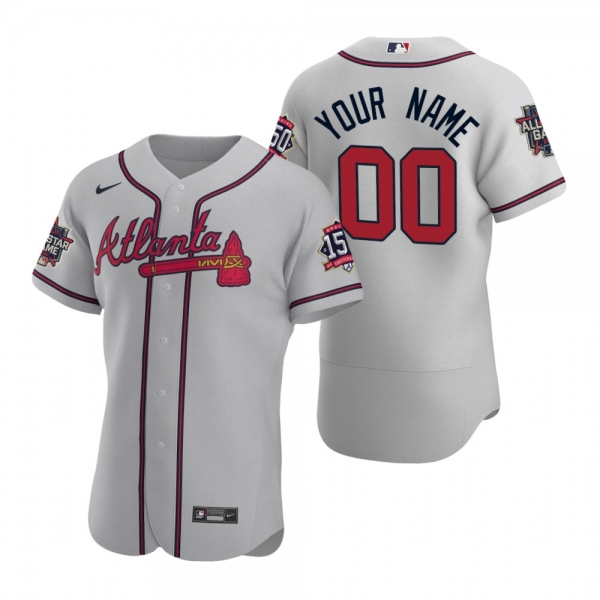 Atlanta Braves Custom Gray 2021 MLB All-Star Game Authentic Jersey