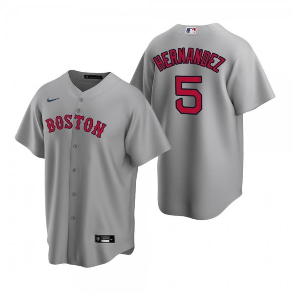 Boston Red Sox Enrique Hernandez Nike Gray Replica Road Jersey