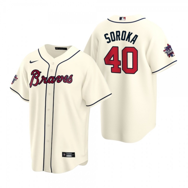 Atlanta Braves Mike Soroka Cream 2021 MLB All-Star Game Replica Jersey