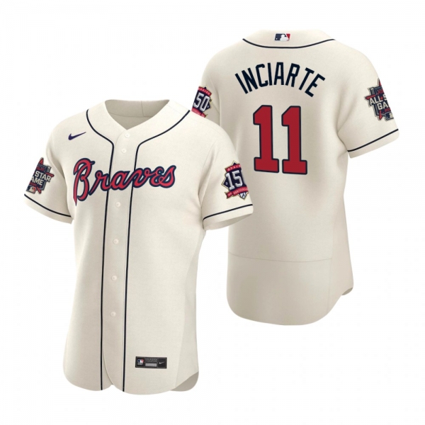 Atlanta Braves Ender Inciarte Cream 2021 MLB All-Star Game Authentic Jersey