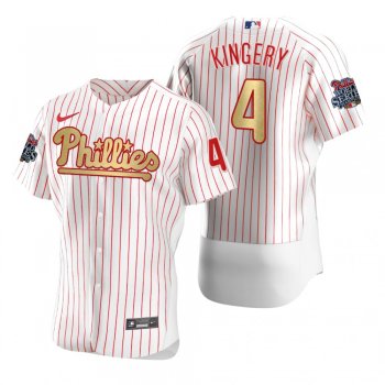 Men's Philadelphia Phillies Scott Kingery Nike White Gold 2008 World Series Champions Jersey