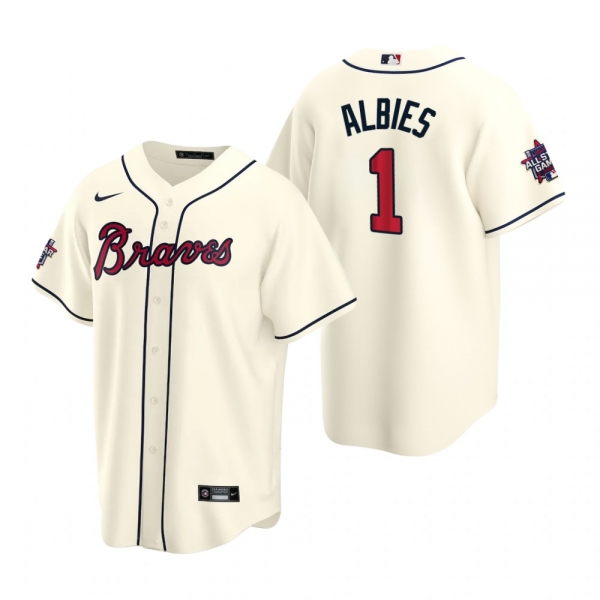 Atlanta Braves Ozzie Albies Cream 2021 MLB All-Star Game Replica Jersey