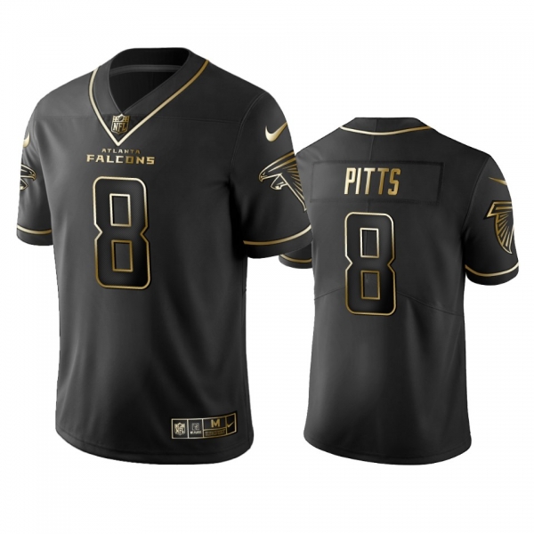 Falcons Kyle Pitts Black Golden Edition Vapor Limited Jersey