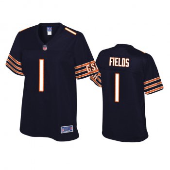 Women's Chicago Bears Justin Fields Navy Pro Line Jersey