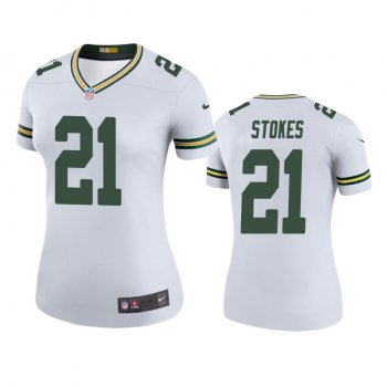 Women's Green Bay Packers Eric Stokes White Color Rush Legend Jersey