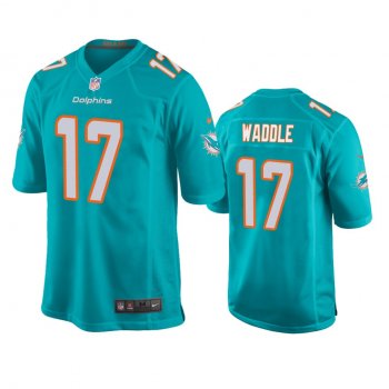 Miami Dolphins Jaylen Waddle Aqua 2021 NFL Draft Game Jersey