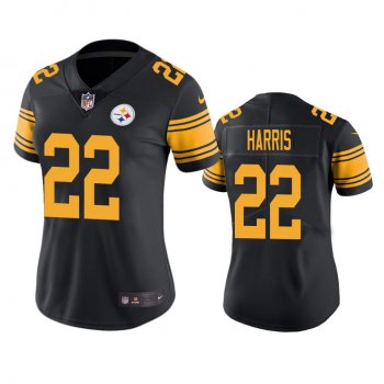 Women's Pittsburgh Steelers Najee Harris Black Color Rush Limited Jersey