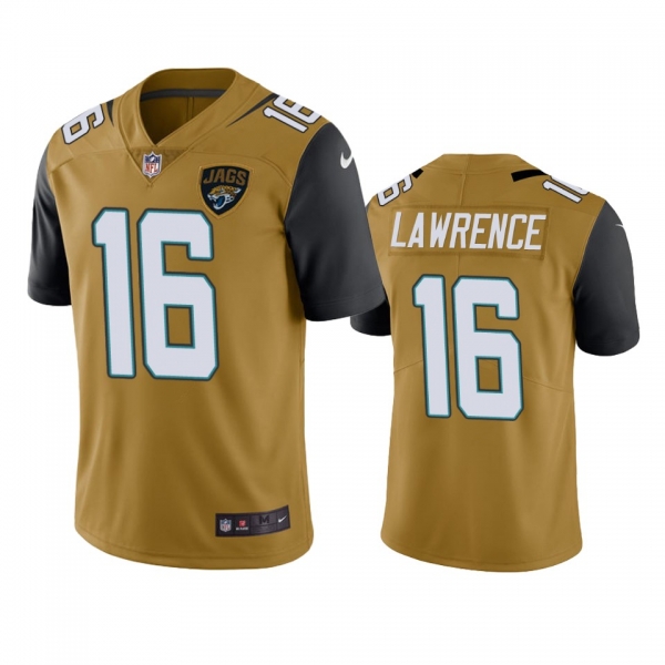 Color Rush Limited Jacksonville Jaguars Trevor Lawrence Gold Jersey