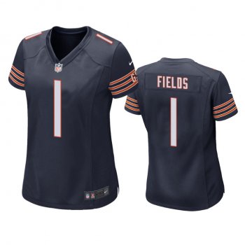 Women's Chicago Bears Justin Fields Navy Game Jersey