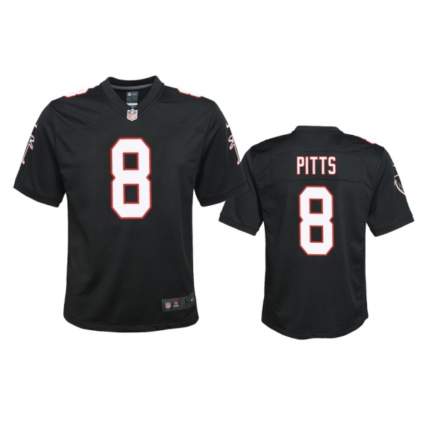 Youth Falcons Kyle Pitts Black Throwback Game Jersey