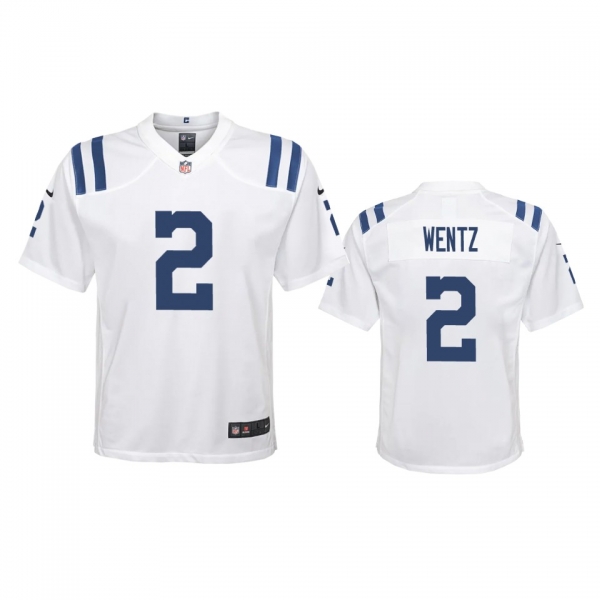 Youth Colts Carson Wentz White Game Jersey