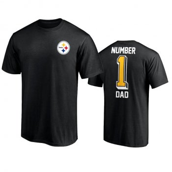 Pittsburgh Steelers Dad Black 2021 Fathers Day T-Shirt