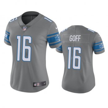 Women's Detroit Lions Jared Goff Steel Color Rush Limited Jersey