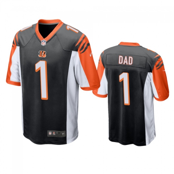 Cincinnati Bengals Dad Black 2021 Fathers Day Game Jersey