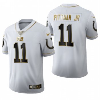 Colts Michael Pittman Jr. White 2020 NFL Draft Golden Edition Jersey