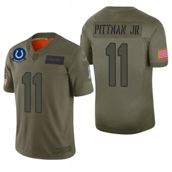 Indianapolis Colts Michael Pittman Jr. Olive 2019 Salute to Service Limited Jersey