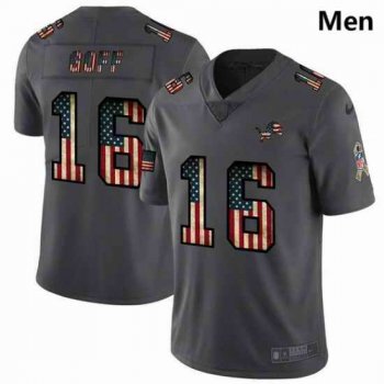 Men Detroit Lions 16 Jared Goff 2018 Salute To Service Retro USA Flag Limited NFL Jersey