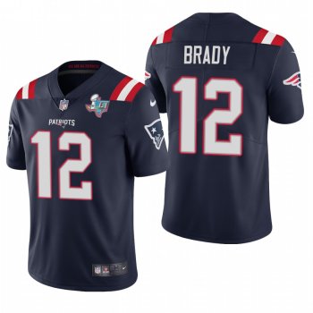 Tom Brady New England Patriots Super Bowl LI Patch Navy Vapor Limited Jersey