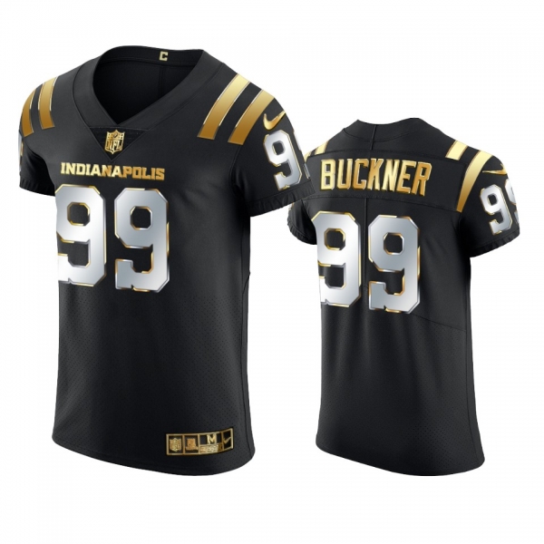 Indianapolis Colts DeForest Buckner Black Golden Edition Elite Jersey - Men's