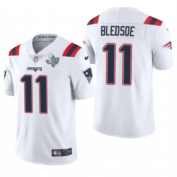 Drew Bledsoe New England Patriots Super Bowl LI Patch White Vapor Limited Jersey