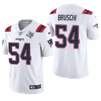 Tedy Bruschi New England Patriots Super Bowl LI Patch White Vapor Limited Jersey