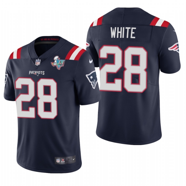 James White New England Patriots Super Bowl LI Patch Navy Vapor Limited Jersey