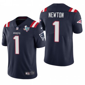 Cam Newton New England Patriots Super Bowl LI Patch Navy Vapor Limited Jersey