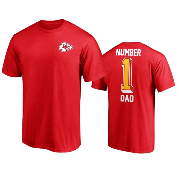 Kansas City Chiefs Dad Red 2021 Fathers Day T-Shirt