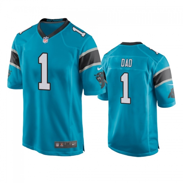 Carolina Panthers Dad Blue 2021 Fathers Day Game Jersey