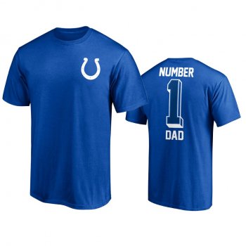 Indianapolis Colts Dad Royal 2021 Fathers Day T-Shirt